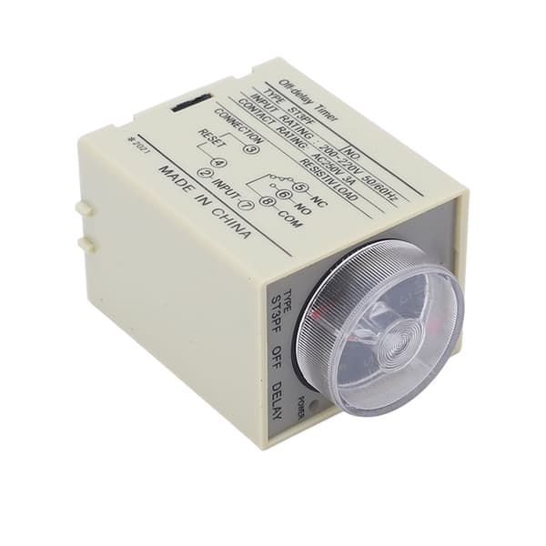 BERM Power Off Delay Relay Knapstyring Timing Timer Høj Nøjagtighed AC200-220V ST3PF 6Min