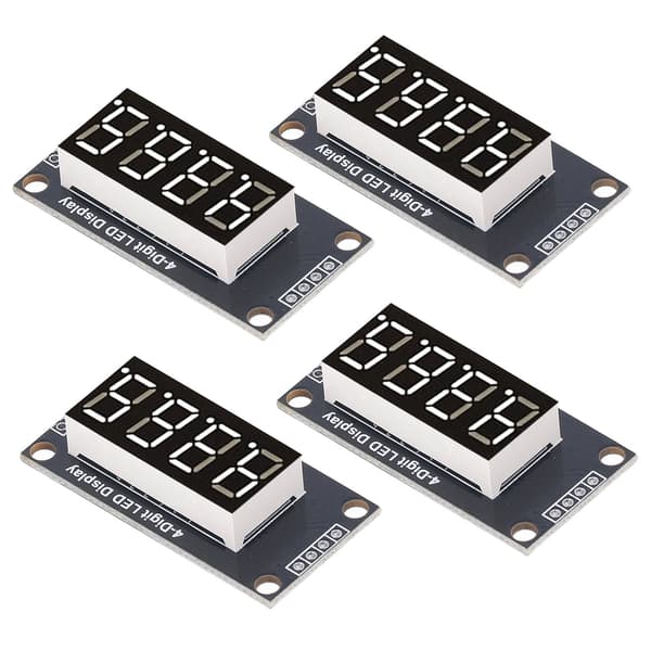 4 uppsättningar digitala rördisplaymoduler LED 4-siffrig 7-segment 0,36 tum TM1637 drivkrets vit MRA110A
