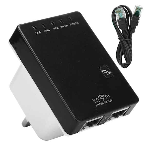 Wireless Network Router Wifi Single Boost Repeater SSID Amplifier 300mbps 100-240VUK Plug