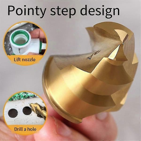 3pcs 20/25/32mm Step Drill Bit with Limiting Swivel Groove PPR Lifting Cone Drill for Water Pipe Reaming