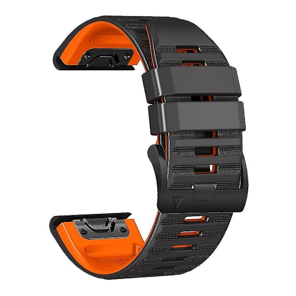 Garmin Tactix Delta/Enduro silikone urrem i sort og orange