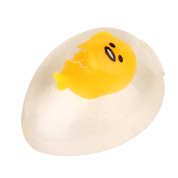 Anti-stress Clear Water Squeeze Toy - Lazy Egg Mascot