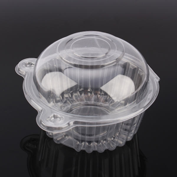 100 stk Plast Cupcake Case Muffin Pods Dome Cups Kageæsker Gavebeholder