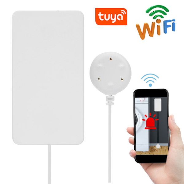 WIFI Vattenläckagedetektor Översvämningsnivåsensor Smart bräddlarm Hemsäkerhet för Tuya