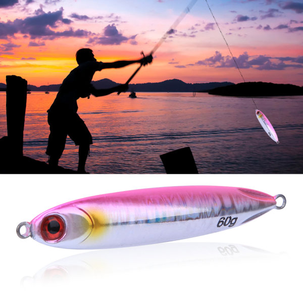 2 st simulerad fiskformad bete fiskeutrustning levande simningsposition rosa