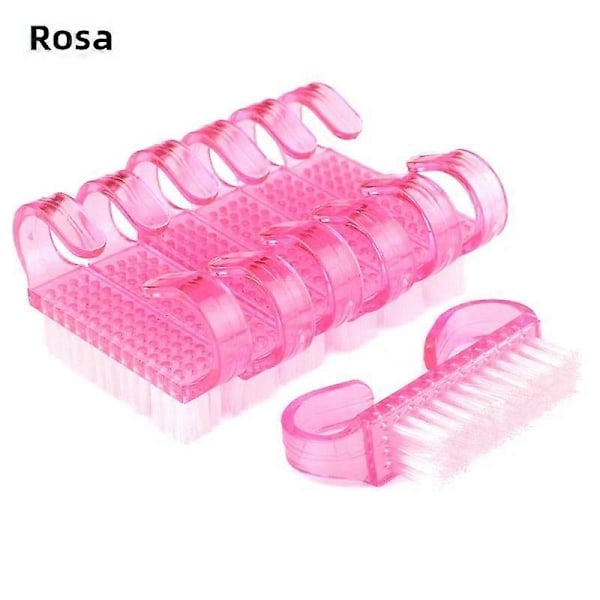 50-pack Nagelborstar i Plast, Mjuka Rengöringsborstar för Nagelkonst och Manikyr, Borttagning av Damm och Skräp för UV Gel Nagelkonst Rosa