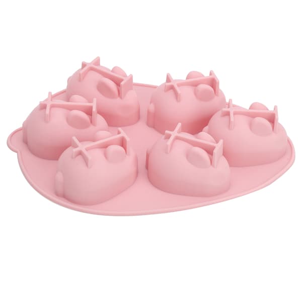 3D Kanin Form Silikone Form Kage Bageform Hul Is Chokolade Form Værktøj Pink