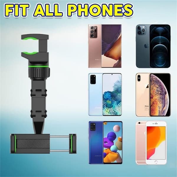 360° Bakspejl Biltelefonholder, Universal Justerbar Smartphoneholder