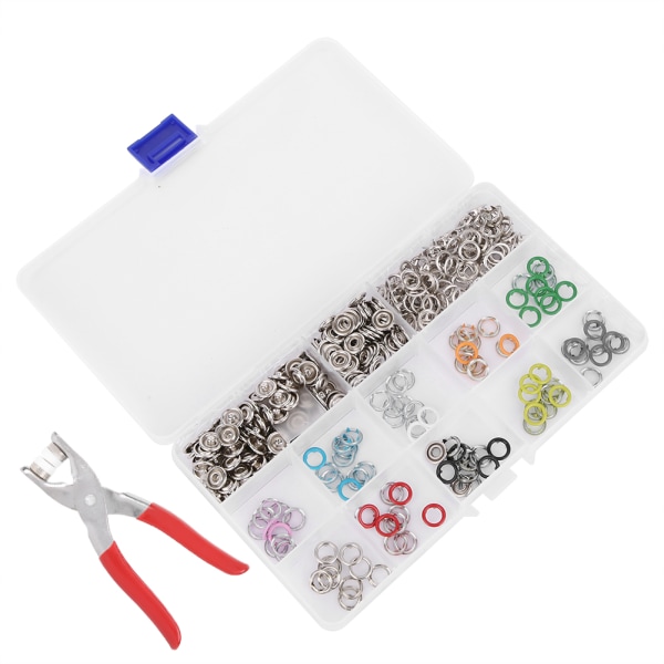 Snap Festeers Kit Prong Snap Buttons Press Stud Fikseringsverktøy med manuell trykktang