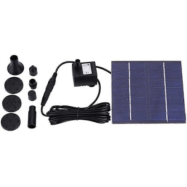 Solcelledrevet damppumpe, flydende springvand med solenergi til havedam, pool, akvarium