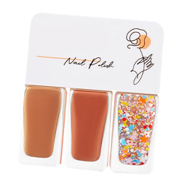 3-pack nagellackset på vattenbasis för kvinnor, lätt att ta bort, snabbtorkande nagellack för dejting, halloweenfest T07