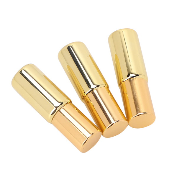 3 st professionella parfymrullflaskor i glas bärbara eteriska oljerullflaskor set 5ml Guld