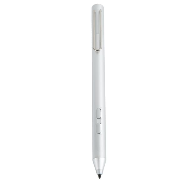 Styluspen 2048 Tryckkänslighet 2 Knappar Silver Pekskärm Digital Penna med 2 Spetsar för Microsoft Tablet Pro 6 5 4 3