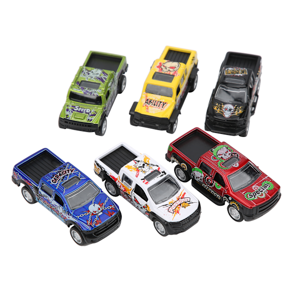 6 kpl 1:64 automallin simulointi seos kuorma-auto sarja lava-auto malli lapsen lelu#1