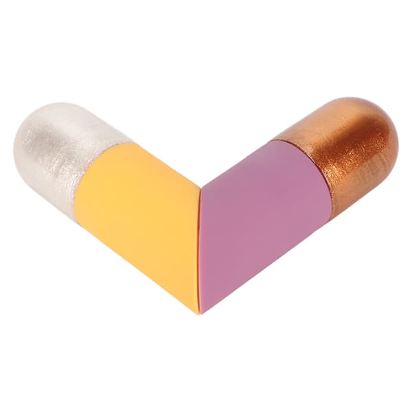 Flydende Highlight Fedtforebyggelse 2 i 1 Glitter Highlighter Stick Contour Stick til Ansigt Kropsmakeup 5ml X 2