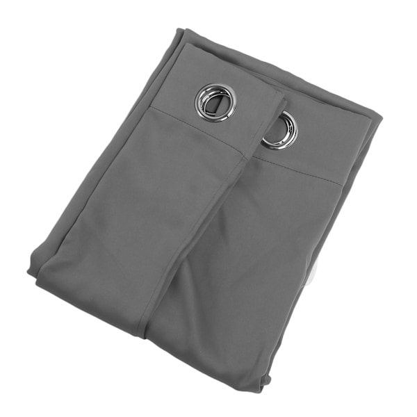 Grommet Mørklægningsgardiner Punch Free Termisk Isolerede Rum Mørklægning Gardiner til Soveværelse Stue Grå 132x213cm / 52.0x83.9in
