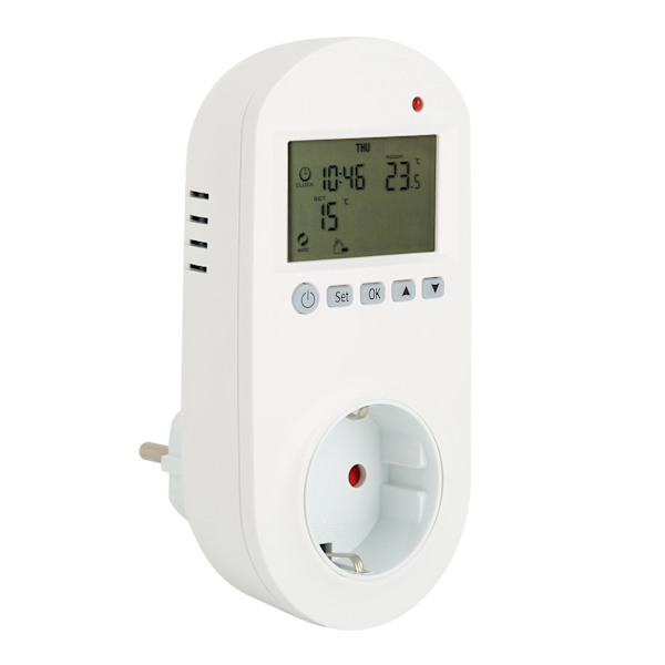 16A Plug-in Termostat Programmerbar Elektrisk Varme Temperaturregulator EU 230V