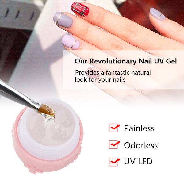 30 ml Vallankumouksellinen Nail UV Gel Builder Art Manikyyri Tips Liima UV Builder