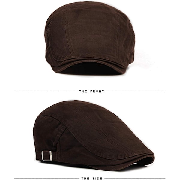 Vintage hengittävä musta baretti miehille ja naisille - Säädettävä golf-hattu ajamiseen, kevääseen, kesään ja syksyyn