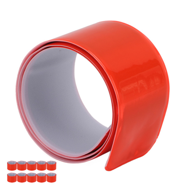 Reflekterande armbind i silikonstål - Slap armband - Armband för kläder, sport och ridning - Orange