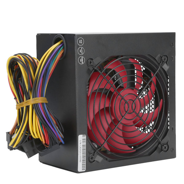 Strømforsyning til pc-computertilbehør Rød ventilator Manuelt justerbar 115/230V ATX-250WEU-stik
