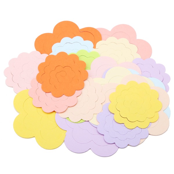 20 STK Blomsterdesign Fargerikt papirquillingsett Rosett Blomsterquillingpapir (tilfeldig farge)