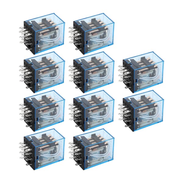 10 stk. effektrelæ 110V mellemliggende elektromagnetisk relæ til strømkommunikation husholdningsapparater