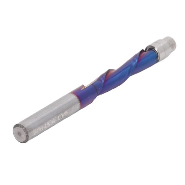 Flush Trim Bit Up Cutter CNC Spiral Freser 1/4 Skaft Solid Karbid med Lager