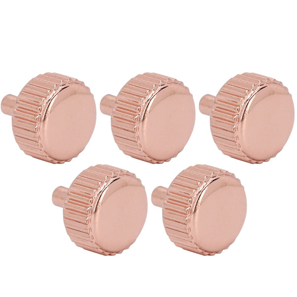 5 stk profesjonelle erstatningsurkrone i roségull, tilbehør for reparasjon av urkrone, 5,5 mm / 0,22 tommer