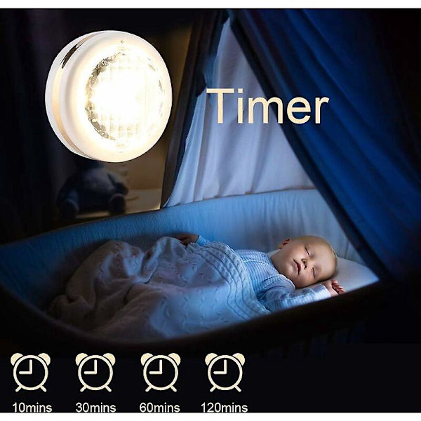 Trådlösa LED-lampor - 6-pack, fjärrstyrda, batteridrivna, perfekta för skåp, garderober och diskar