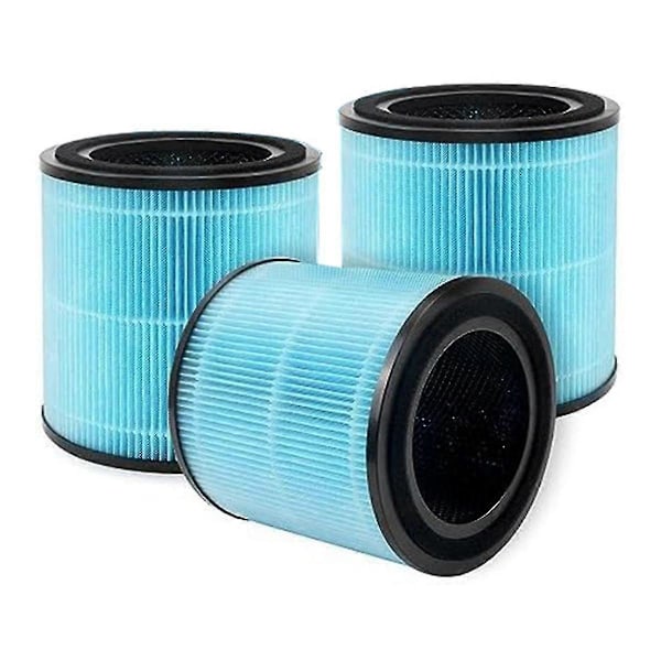 3 st AP0601 Luftrenare Ersättningsfilter kompatibelt med AIRTO, 4-stegs H13 True HEPA-filter, AP0601-RF Filt