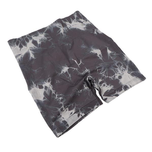 Yogashorts Højtaljede Grå Tie Dyeing Bløde Balde-løftende Yogashorts til Kvinder Løb M