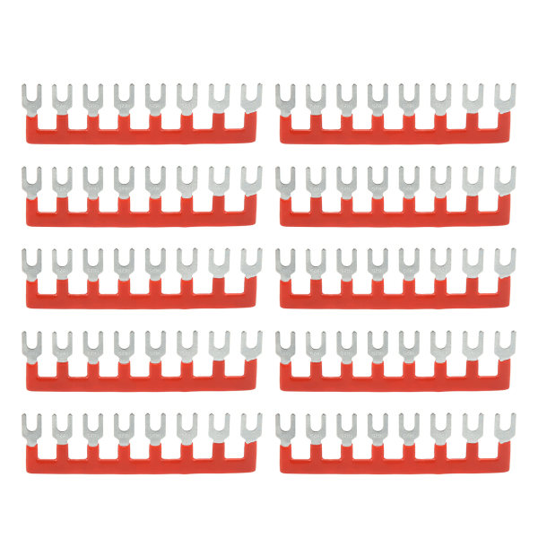 10 stk Barrier Gaffel Type Stripe 400V 25A PVC Kobber TB Terminal Strip Block for husholdningsapparater Byggeplasser TB 2508