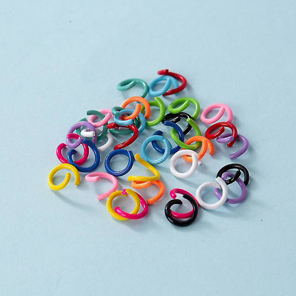 Candy Väriset Avattavat Hyppyrenkaat 100kpl 1,2x10mm Halkaisurenkaat DIY Koruille, Choker-Kaulakoruille ja Rannekkeille