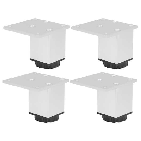 4 stk. Sofa Ben Aluminiumlegering Firkantet Justerbar Skab Fod Møbler Hardware Beslag 60mm