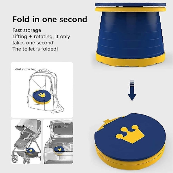 Matka-potta 3-in-1 Kannettava potta Taitettava potta