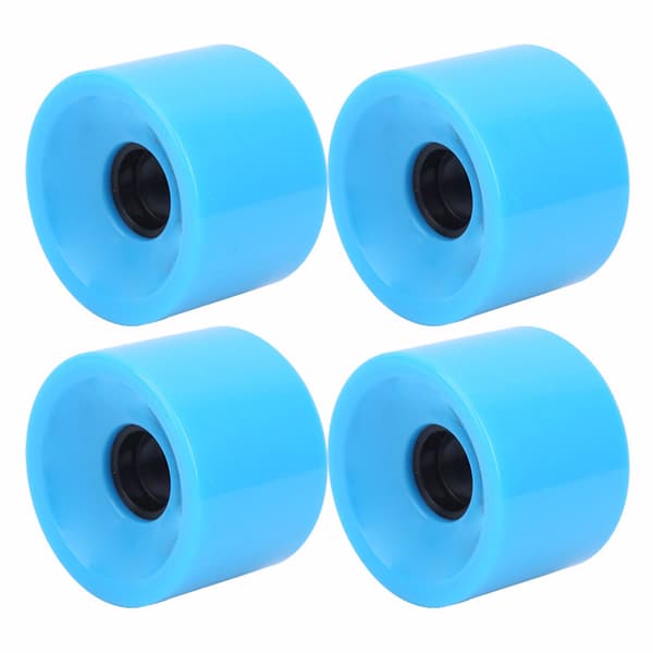 4 stk/sett Skateboard Høy Elastisk Fargerik PU Hjul Tilbehør for De Fleste Skateboards Blå