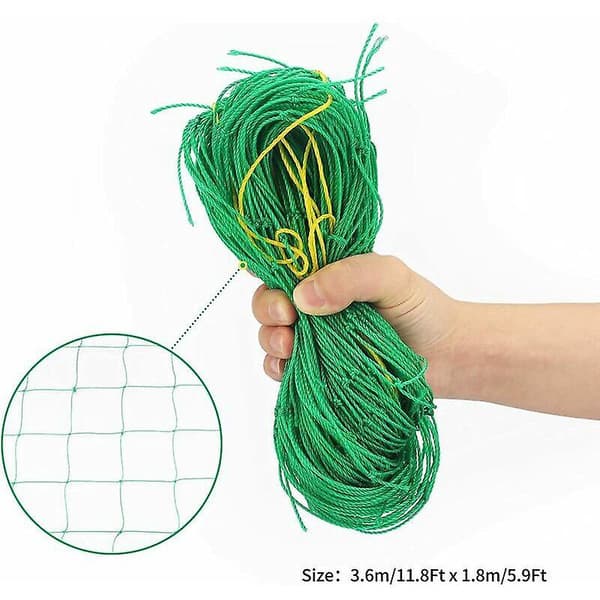1,8M3,6M Trädgårdsnät, Nylon Spaljénät för Klätterväxter, Ärtplanteringsnät