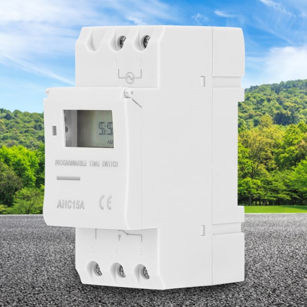 Ukentlig timerbryter Mikrodatamaskin På Av Kontroll LCD Display TidsreléAC220V