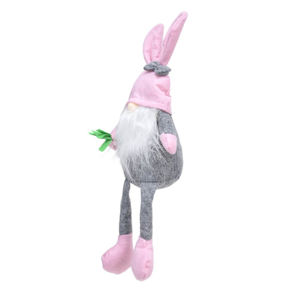 Påskhare Gnome Dockor Mjukt Tyg Långt Ben Söt Faceless Gnome Prydnad för Heminredning Rosa Hatt