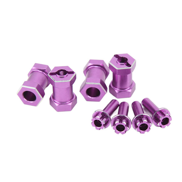 4 st 12 mm RC-hjulnav med 20 mm förlängningsförskjutning för 1/10 RC-krypare Reparation och uppgradering Lila