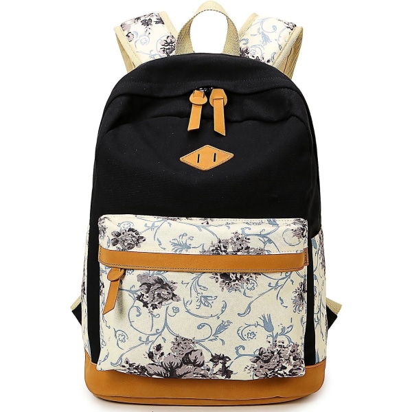 Musta laukku reppu High School College Travel Teinage Girl kukkaro Lompakko Messenger Bag