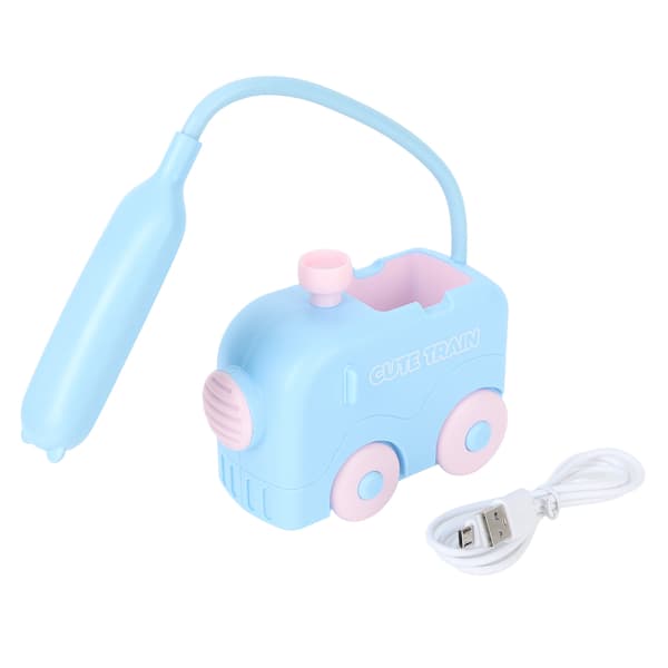 Mini Tog LED Nattbordslampe Øyebeskyttelse Studieleselys USB-lading med Pennholder for Barn Blå