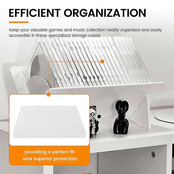 Klar CD Display Box Opbevaringsbeskyttelsesetui 138x126x16mm
