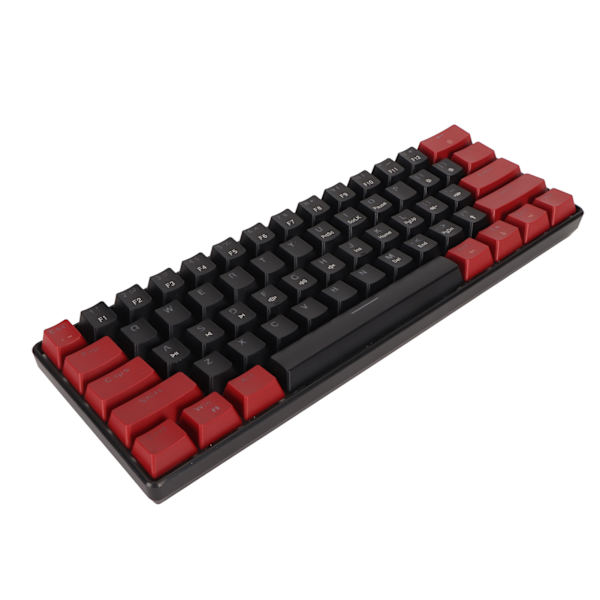 61-tasters mekanisk tastatur Blå switch Kablet RGB Gaming Mekanisk tastatur med cool lyseffekt til kontorstudie Rød og sort