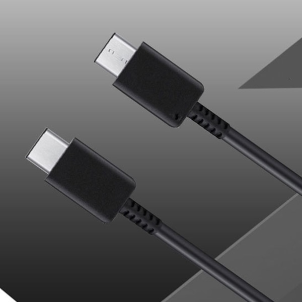 Typ C till Typ C-kabel PD Snabbladdning Flexibel typ C-datasladd för Android för Note 10-telefon 3,3 fot Svart
