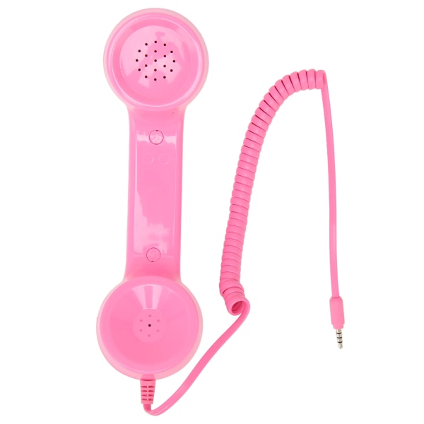 Retro telefonlur Multifunktion Strålningssäker handhållen mobiltelefonmottagare för mobiltelefoner Datorer Rosa Pink