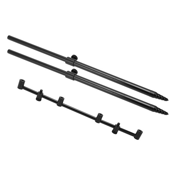 Fiskestangbrakett 2 seksjoner teleskopisk aluminiumslegering fiskestangstøtte med universell tråd for utendørs fiske2x31cm bakke