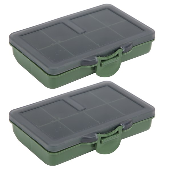 2 st fiskekrokbete-gadgetbox, minilåda i PP för förvaring av fisketillbehör, 8 fack