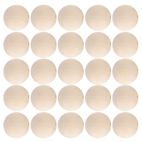 5 poser treperler naturlige runde DIY halskjede håndlagde tilbehør 22mm/25mm/30mm (naturlig farge 30mm 5stk)